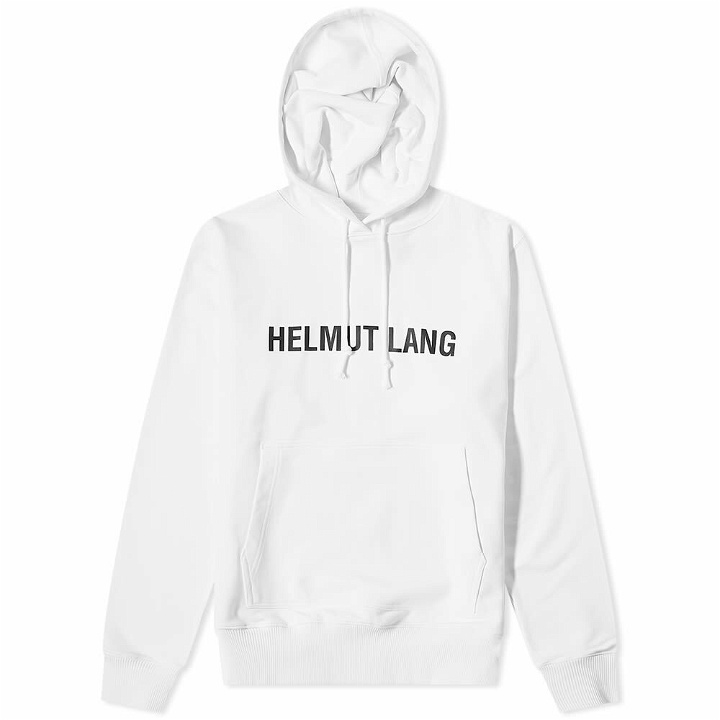 Photo: Helmut Lang Men's Core Logo Popover Hoody in White