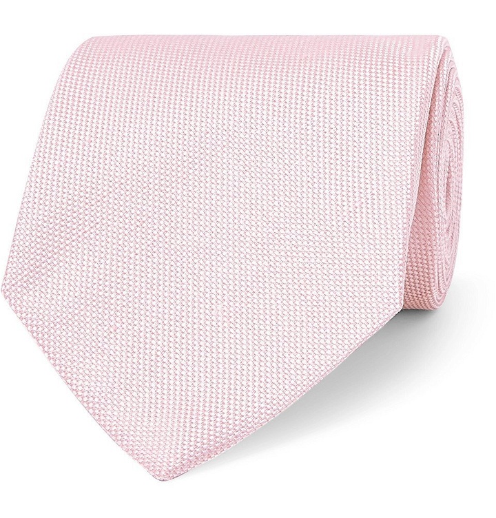 Photo: TOM FORD - 8cm Silk and Linen-Blend Jacquard Tie - Men - Pink