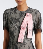 Erdem Embellished lace midi dress