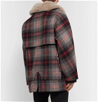 Filson - Limited Edition Packer Shearling-Trimmed Checked Wool Coat - Gray