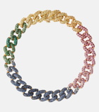 Shay Jewelry Rainbow Medium 18kt gold bracelet with gemstones