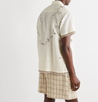 BODE - Embroidered Linen and Cotton-Blend Shirt - Neutrals