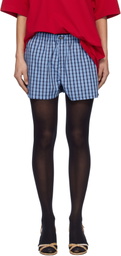 VETEMENTS Blue Push-Up Shirting Shorts