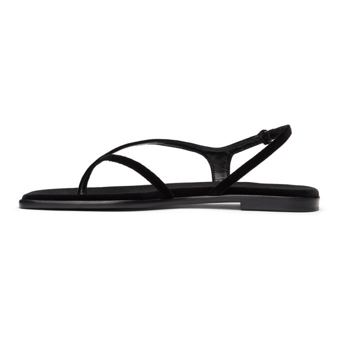 The Row Black Constance Flat Sandals The Row