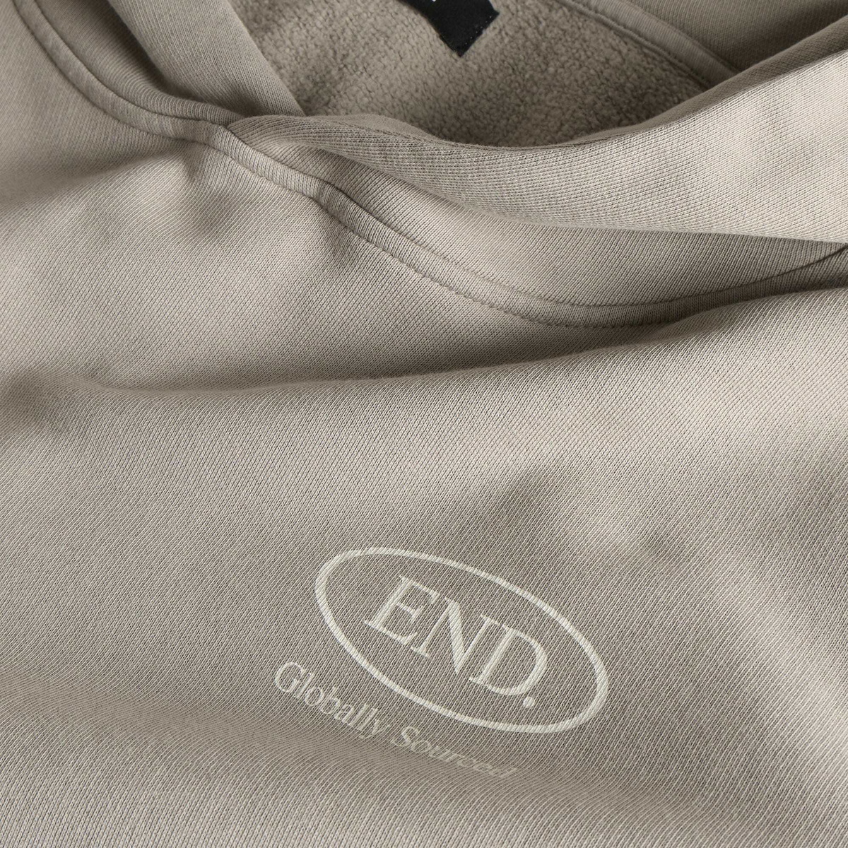 END. Worn Established Hoodie in Washed Grey