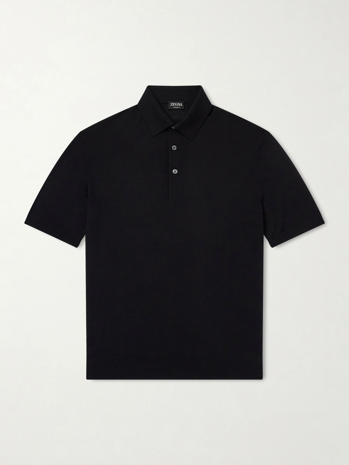 Zegna - Wool Polo Shirt - Black
