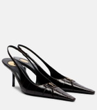 Saint Laurent Babylone eel leather slingback pumps