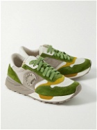 Visvim - Roland Embroidered Leather-Trimmed Suede and Mesh Sneakers - Green
