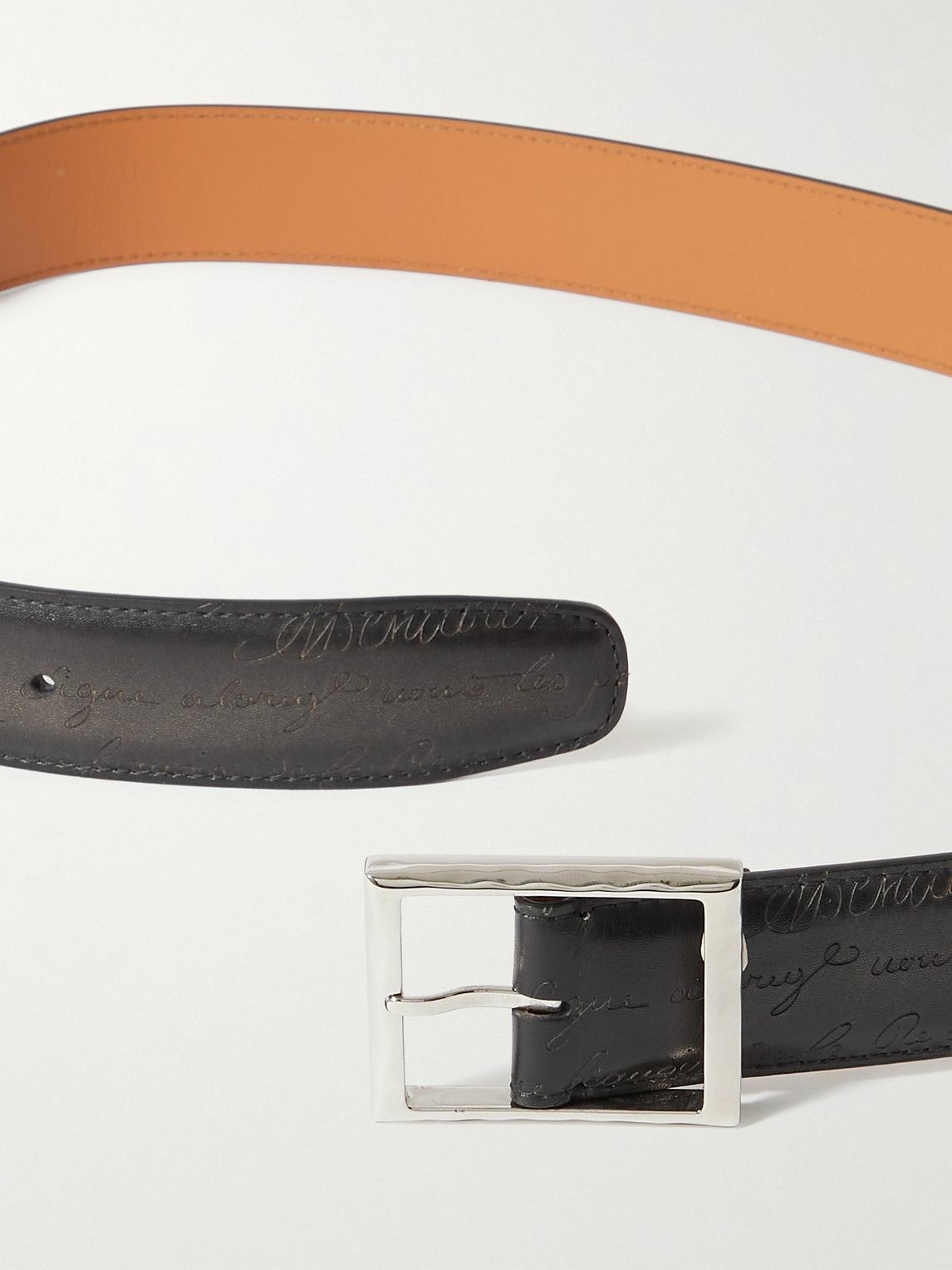 Berluti - Scritto 3.5cm Leather Belt - Black Berluti