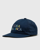 Casablanca Stacked Logo Embroidered Cap Blue - Mens - Caps