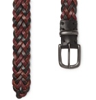 Oliver Spencer - 2.5cm Burgundy Woven Leather Belt - Brown