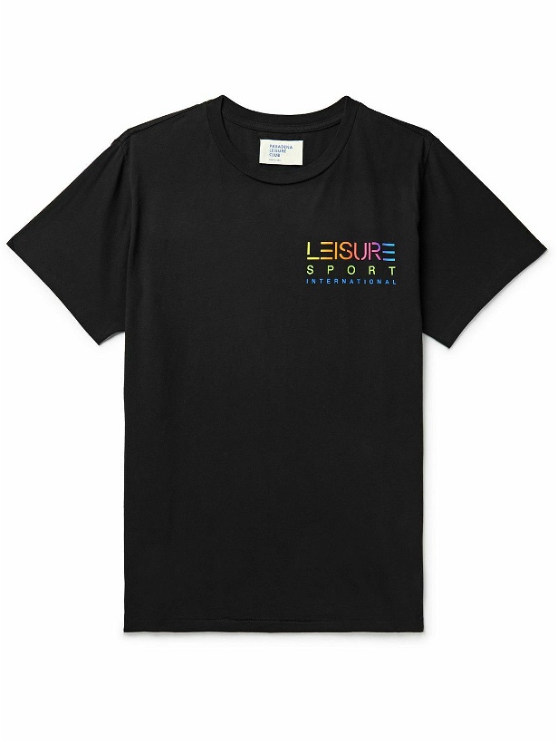 Photo: Pasadena Leisure Club - International Printed Cotton-Jersey T-Shirt - Black