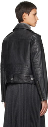 Stand Studio Black Icon MC Biker Leather Jacket