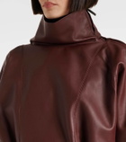 Victoria Beckham Leather turtleneck top