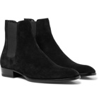 SAINT LAURENT - Wyatt Suede Chelsea Boots - Black