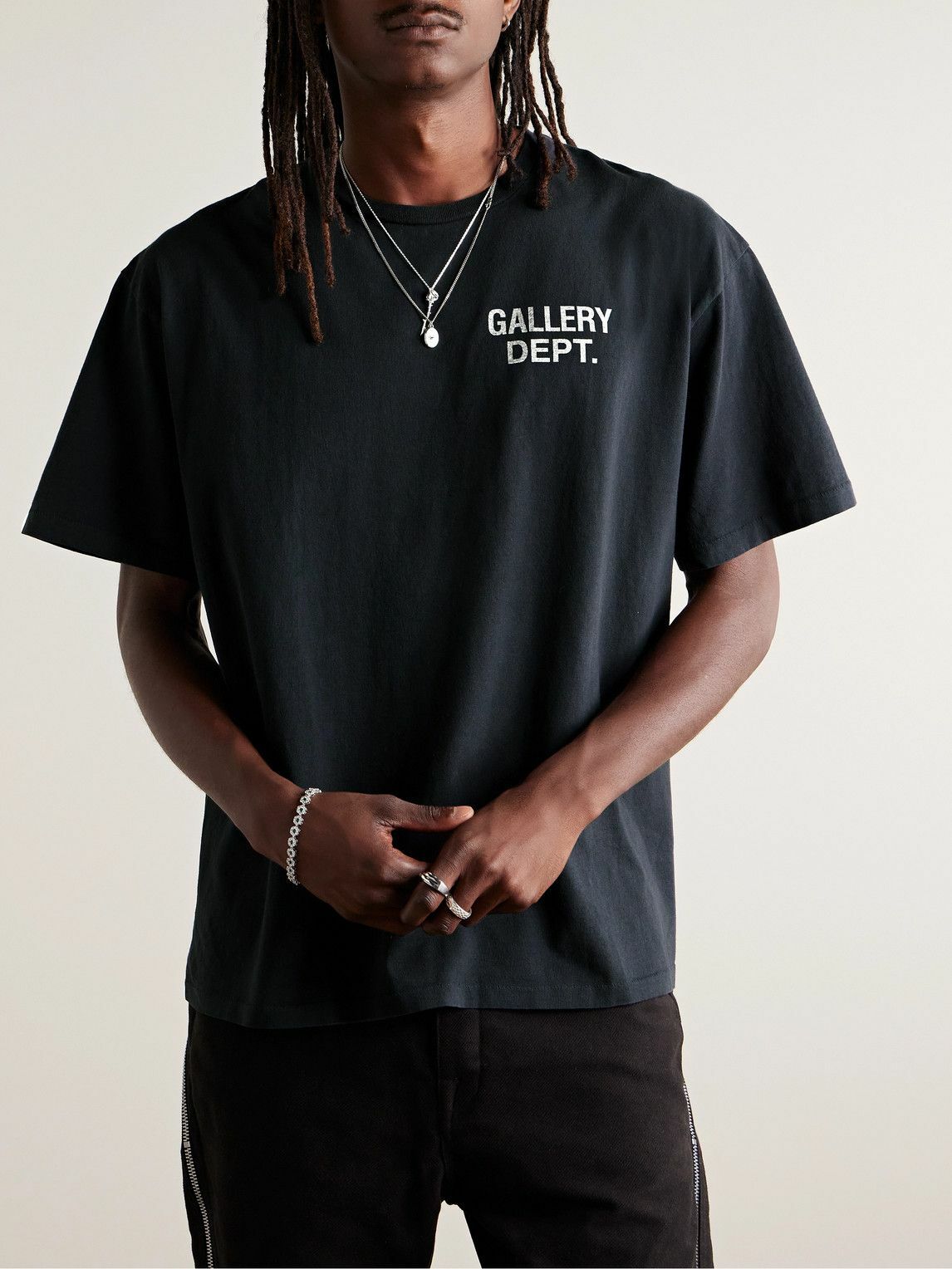 Gallery Dept. - Logo-Print Cotton-Jersey T-Shirt - Black