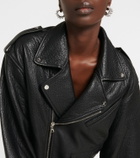David Koma Oversized leather jacket