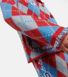 Alanui - Bandana Argyle wool-blend cardigan
