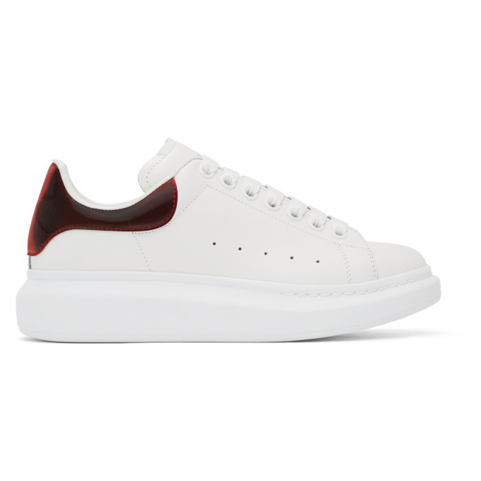 Alexander McQueen White and Red Oversized Sneakers Alexander McQueen