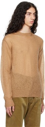 AURALEE Tan Crewneck Sweater