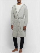 Reigning Champ - Mélange Loopback Cotton-Jersey Hooded Robe - Gray