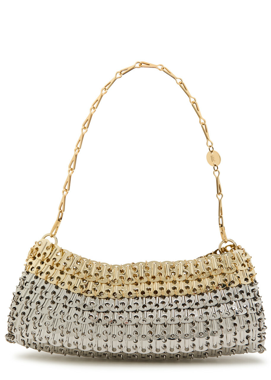 Rabanne 1969 Skyline Two-tone Disc Shoulder bag - Silver - One Size