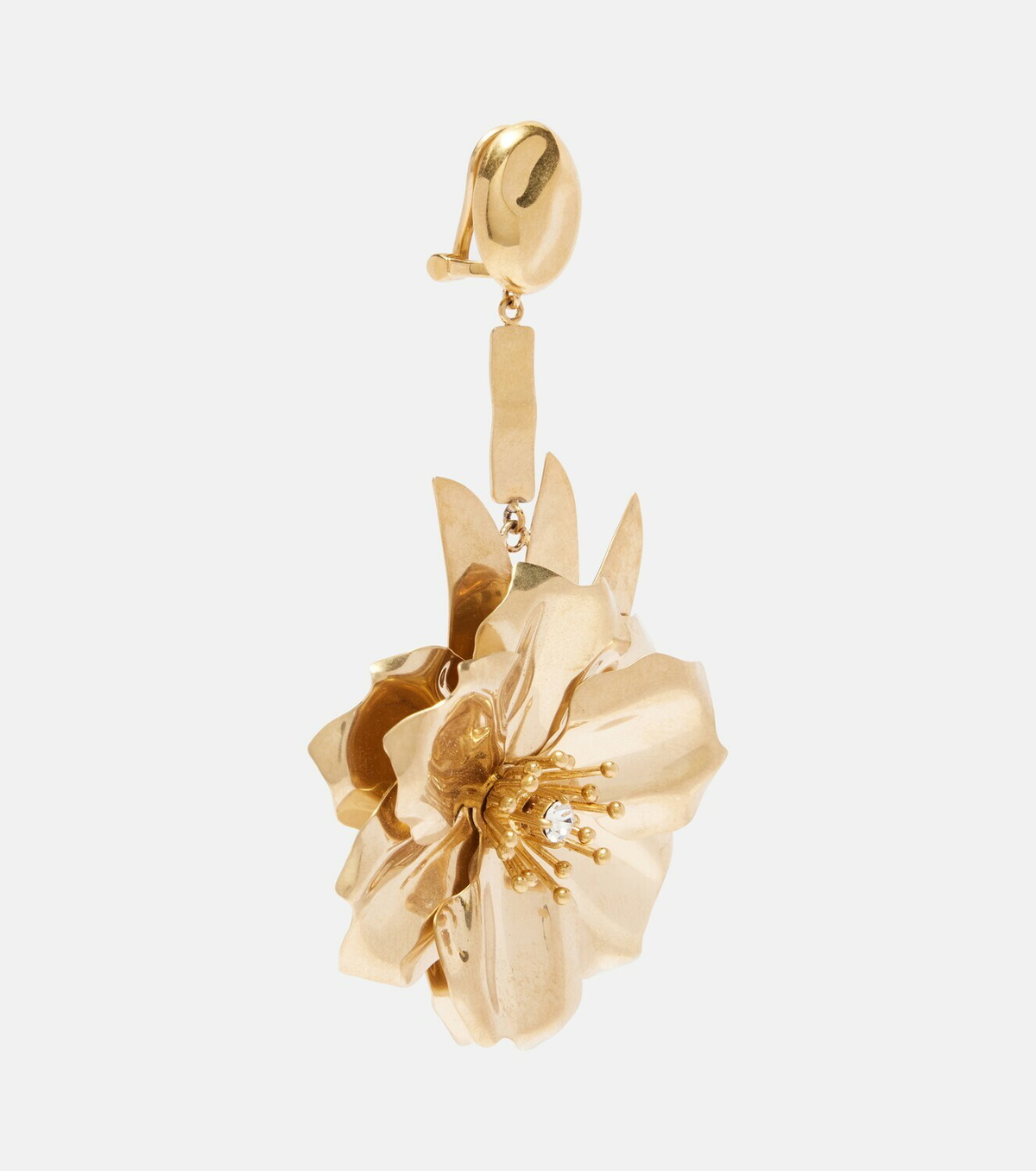Miu Miu Floral crystal-embellished drop earrings