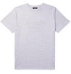 A.P.C. - Hartman Logo-Embossed Mélange Cotton-Jersey T-Shirt - Gray