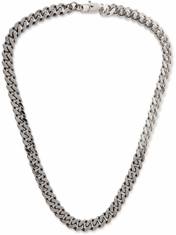 Photo: A.P.C. - Silver and Gunmetal-Tone Chain Necklace - Silver