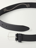 Anderson's - 3.5cm Studded Leather Belt - Black