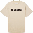 Jil Sander Men's Logo T-Shirt in Dark Sand