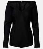 Mugler Wool-blend bodysuit