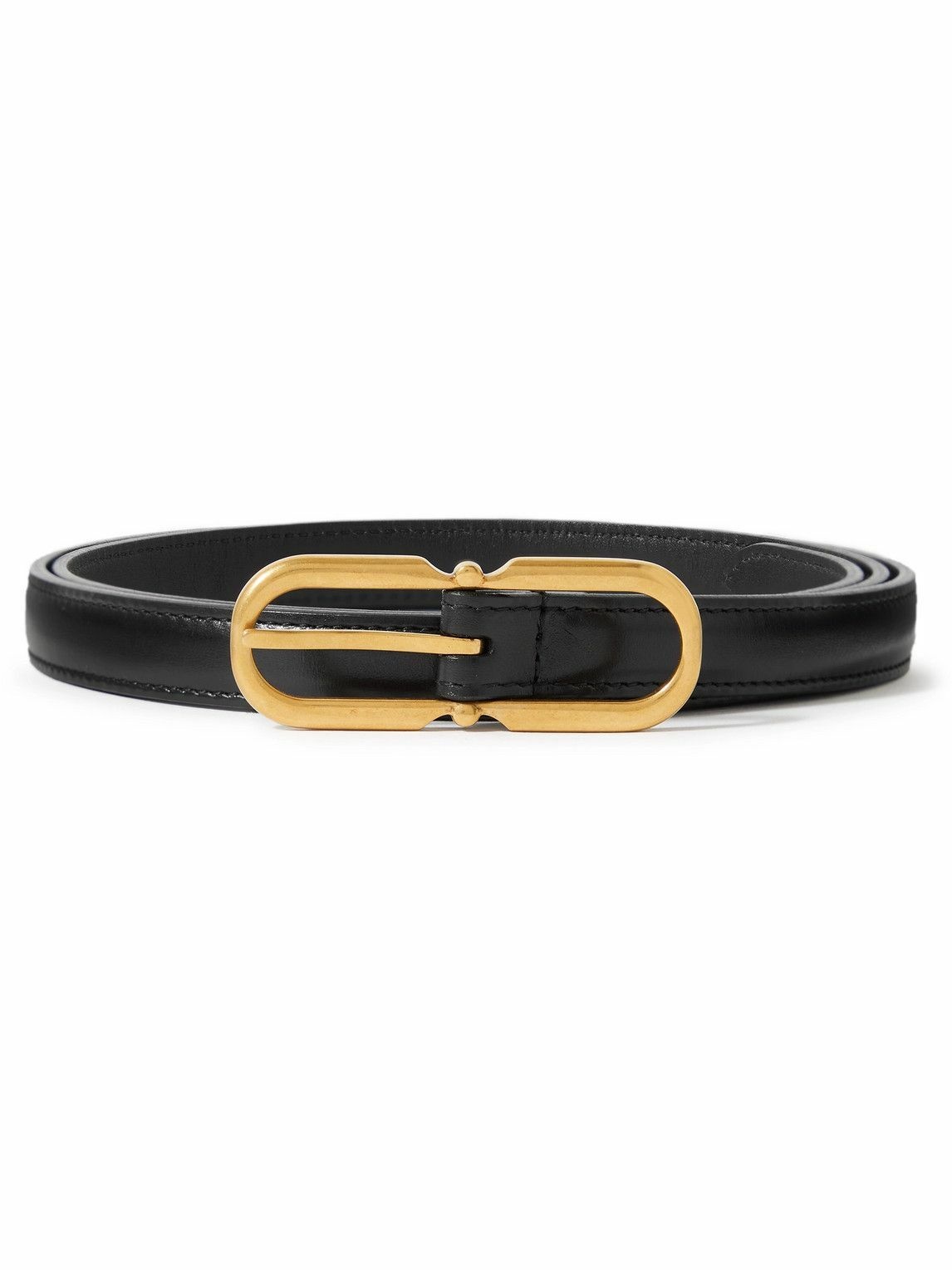SAINT LAURENT - 2.5cm Leather Belt - Black Saint Laurent