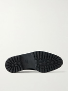 Thom Browne - Longwing Pebble-Grain Leather Brogues - Black
