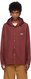 Kijun Red Check Hoodie Shirt