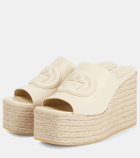 Gucci GG leather espadrille wedges