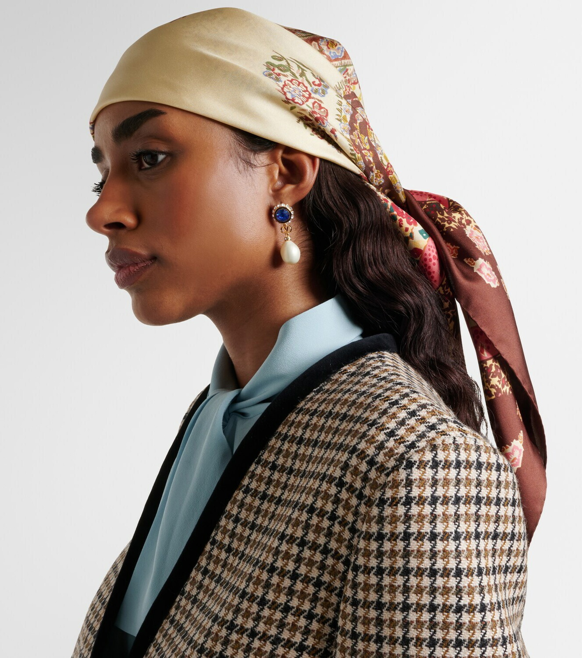 Valentino Printed silk twill scarf