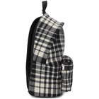 Saint Laurent Black and White Check City Backpack