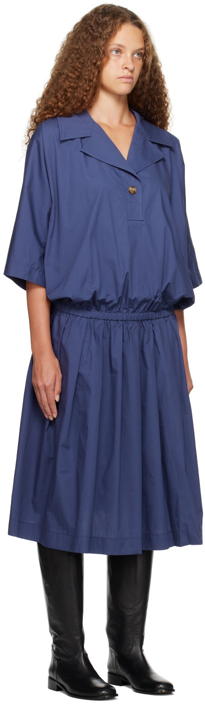 Caro Editions Navy Amanda Midi Dress