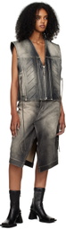 EYTYS Brown Capella Leather Midi Skirt