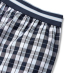 Hugo Boss - Checked Cotton-Poplin Pyjama Trousers - Blue