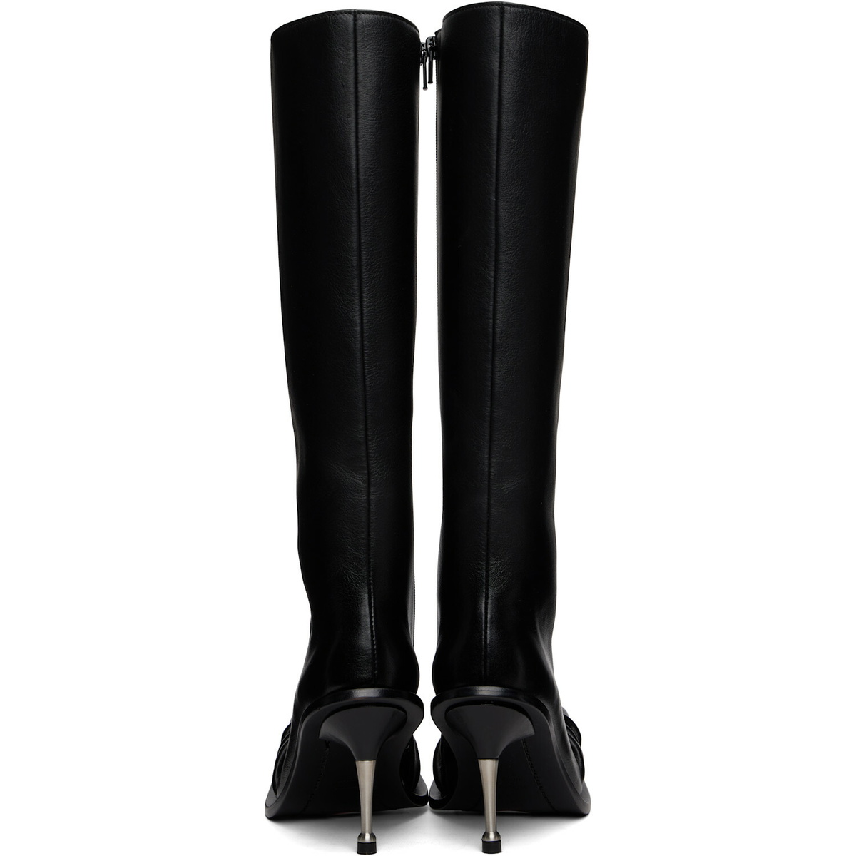 FIDAN NOVRUZOVA Black Stiletto Heel Classic Square Toe Boots