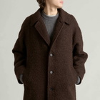 Kaptain Sunshine Men's Napping Wool Umbrella Coat in Top Brown