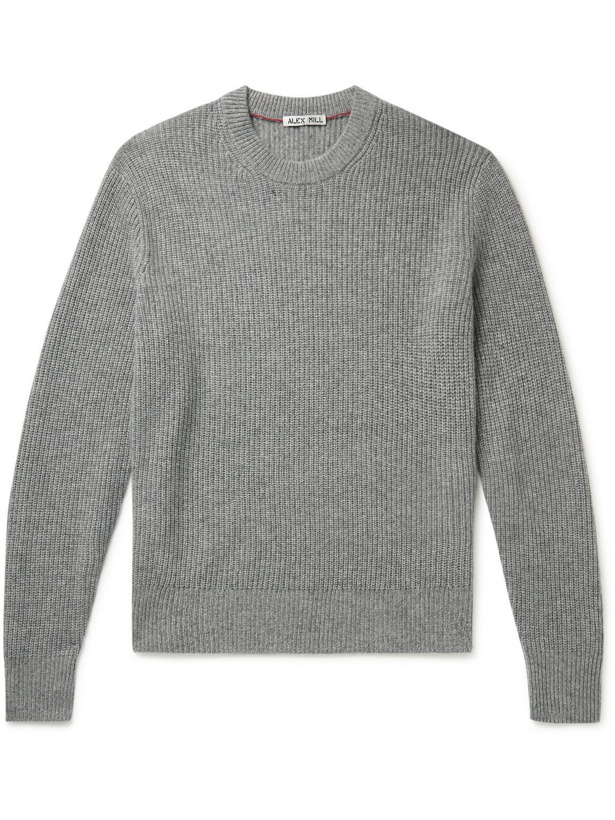 Photo: Alex Mill - Jordan Ribbed Brushed-Cashmere Sweater - Gray