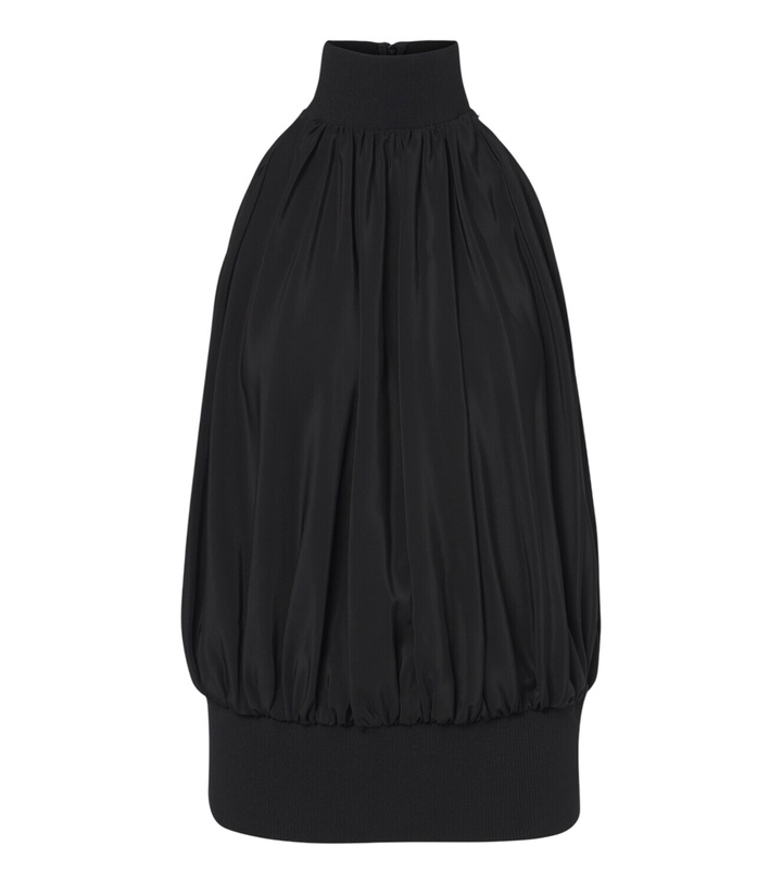 Photo: Sportmax Draped halterneck silk satin top