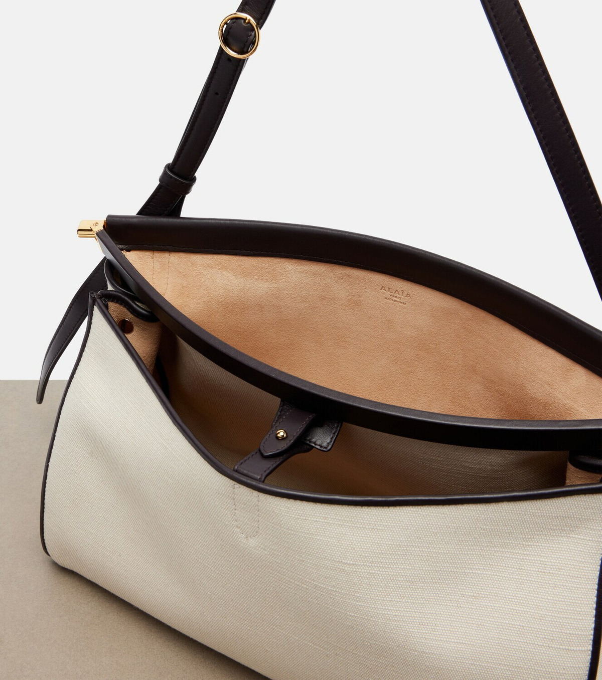 Alaïa Le Click Pocket Large canvas tote bag