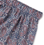 Sunspel - Paisley-Print Cotton Boxer Shorts - Blue
