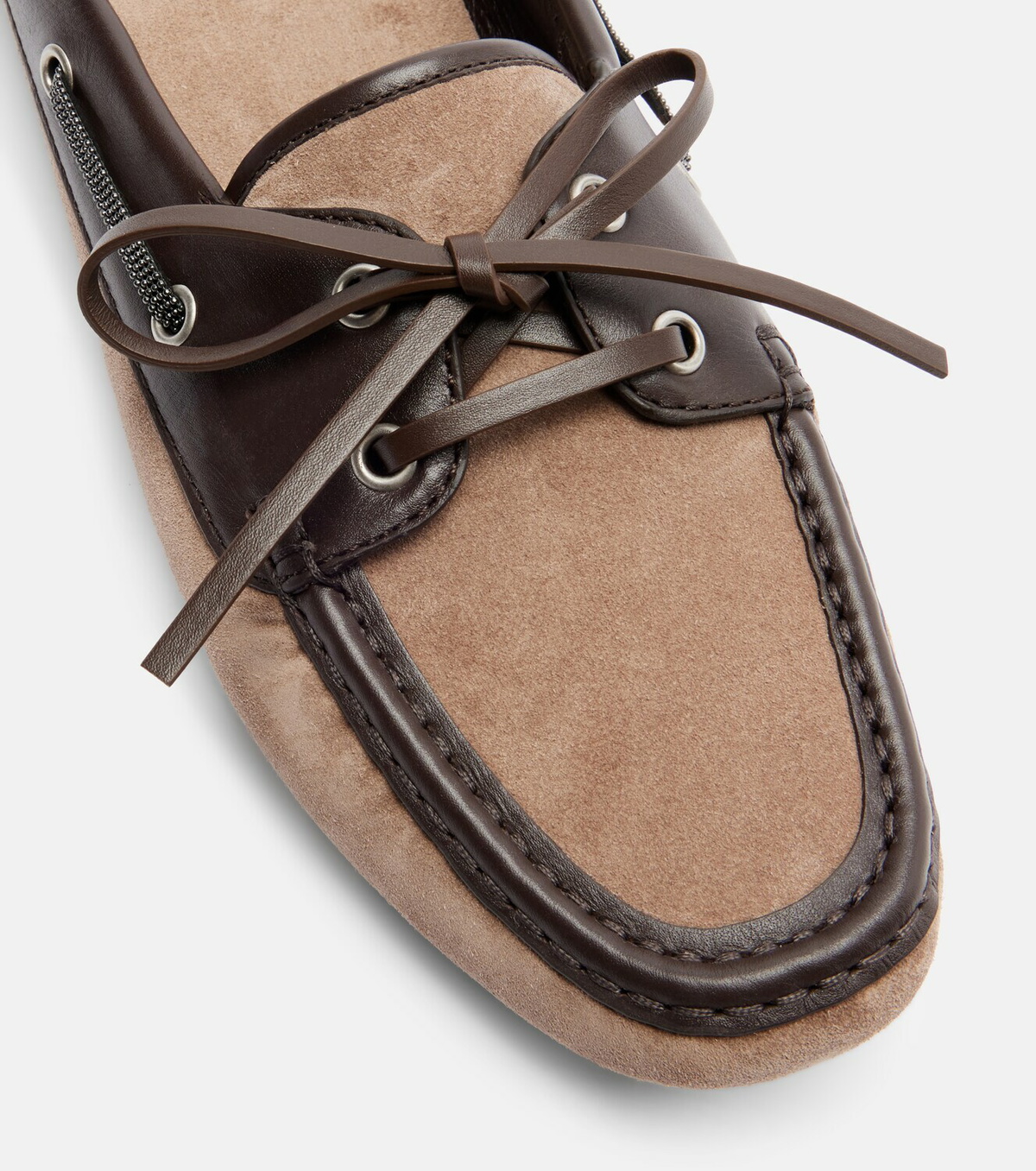 Brunello Cucinelli Monili suede mules