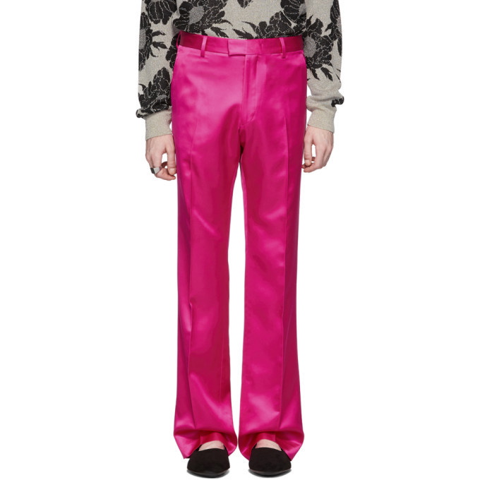 Photo: Dries Van Noten Pink Viscose Trousers