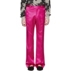 Dries Van Noten Pink Viscose Trousers